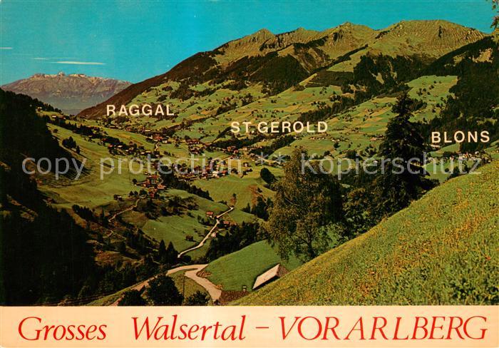 Raggal AT St Gerold und Blons Landschaftspanorama Grosses Walsertal