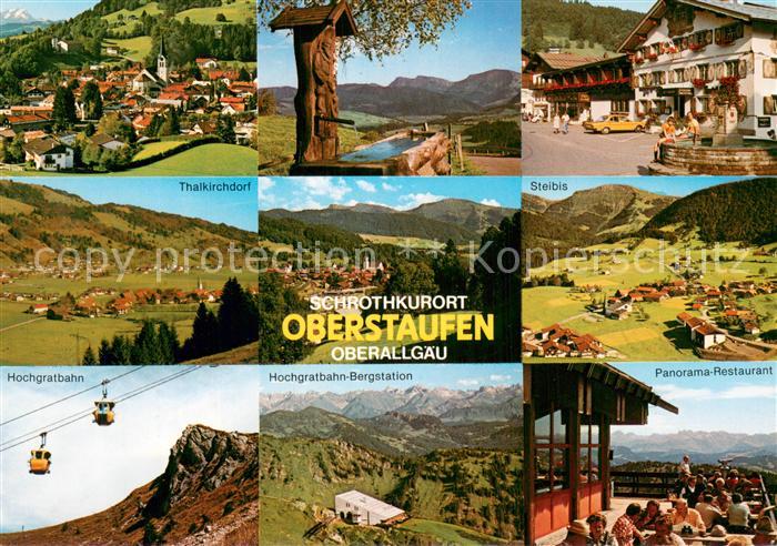 Oberstaufen Oberallgaeu Bayern und Umgebung Hochgratbahn Bergstation Bergrestau