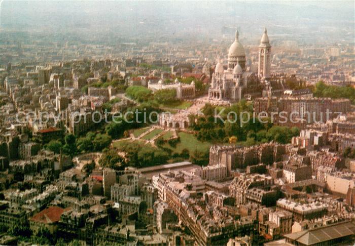Paris 75 La Butte Montmarte Le Sacre Coeur Vue aerienne