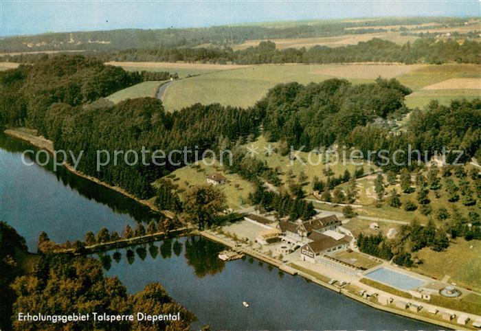 Leichlingen Rheinland Talsperre Diepental Fliegeraufnahme