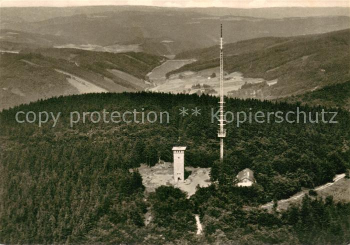 Luedenscheid Nordhelle mit Kolbturm und UKW Sender Fliegeraufnahme