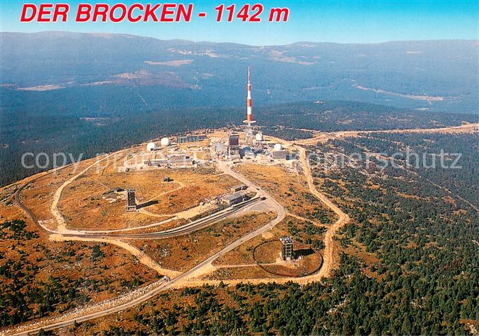 Brocken Harz Brockenplateau UKW Sender Fliegeraufnahme