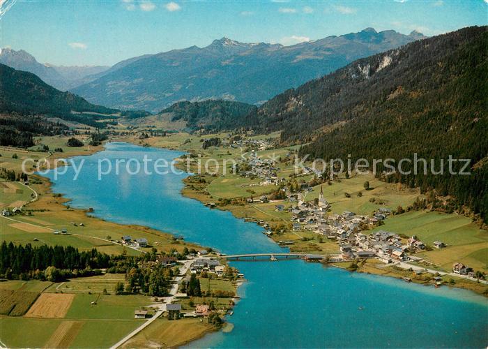 Techendorf Weissensee Kaernten Fliegeraufnahme mit Fruehstueckspension Haus Heim