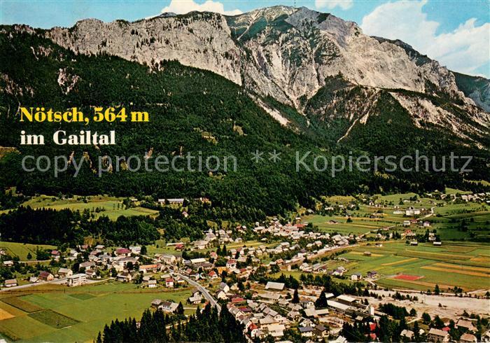 Noetsch Gailtal Fliegeraufnahme mit Dobratsch