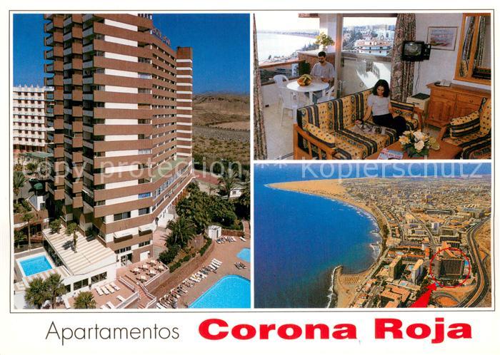Playa del Ingles Gran Canaria ES Apartamentos Corona Roja Fliegeraufnahme