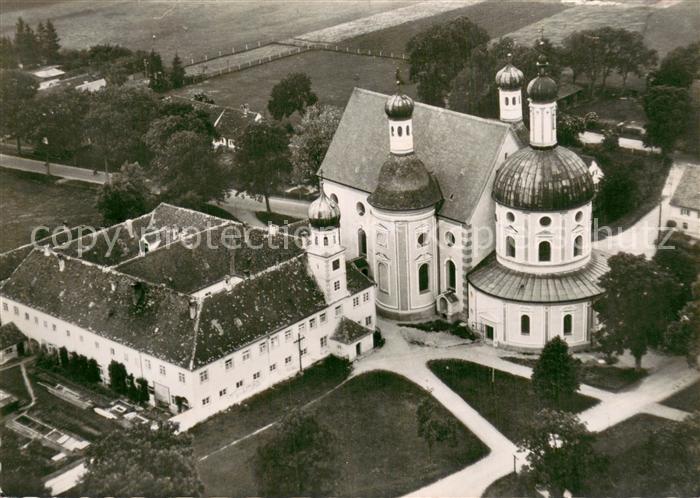 Klosterlechfeld Wallfahrtskirche Maria Hilf mit Franziskanerkloster Klosterlechf
