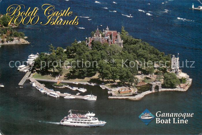 Ontario  Canada Boldt Castle Fliegeraufnahme Gananaque Boat Line