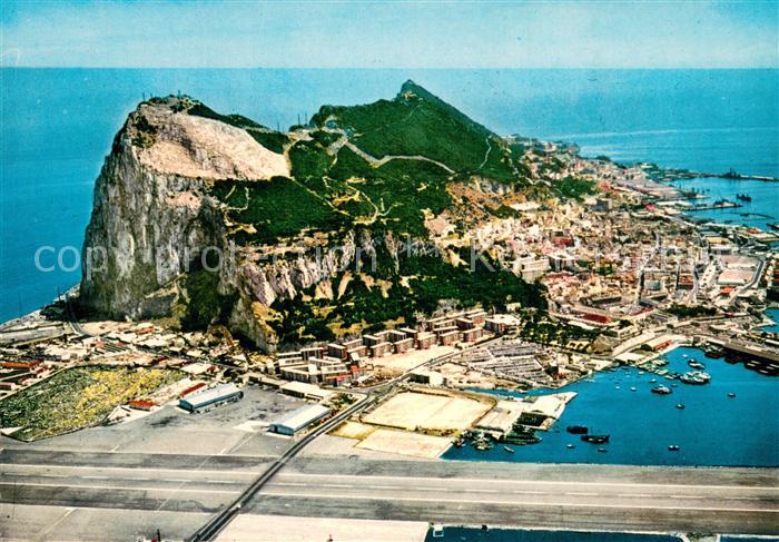 Gibraltar Aerial view of Rock of Gibraltar