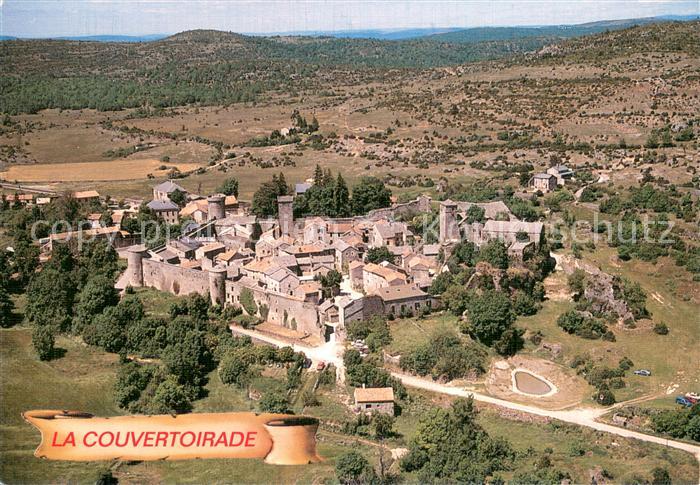 Larzac Dordogne La Couvertoirade Vue aerienne