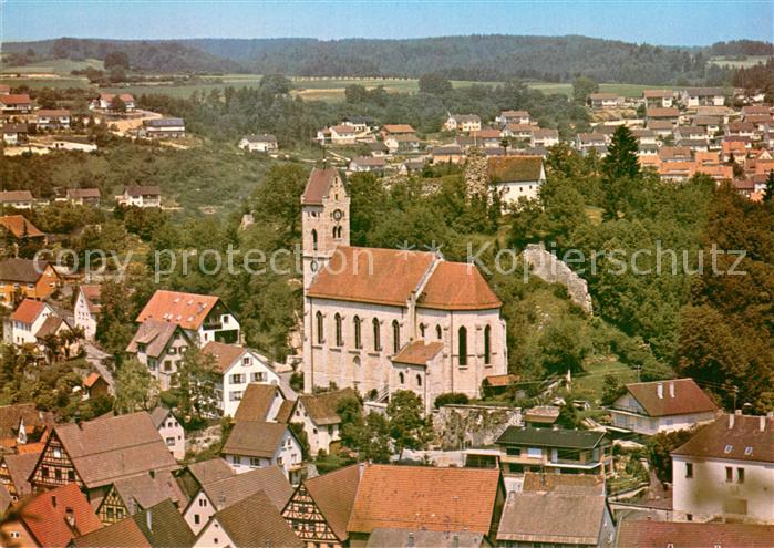 Veringenstadt Pfarrkirche St Nikolaus Fliegeraufnahme