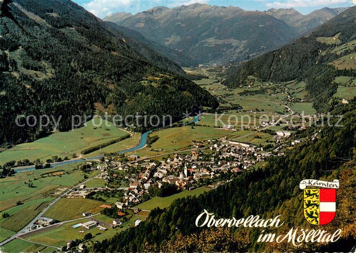Obervellach Kaernten im Mölltal Fliegeraufnahme