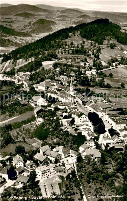 Schoenberg Bayerischer Wald Fliegeraufnahme