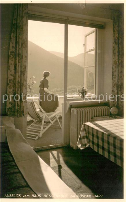 GOSLAR Harz Niedersachsen Ausblick vom Haus Hessenkopf