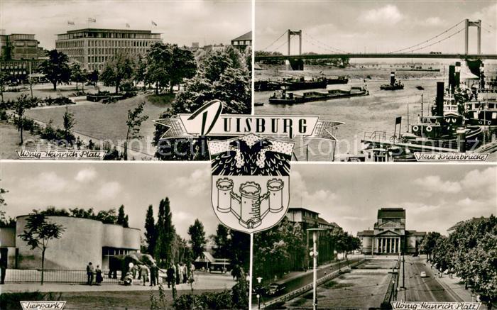 Duisburg  Ruhr Koenig Heinrich Platz Neue Rheinbruecke Tierpark