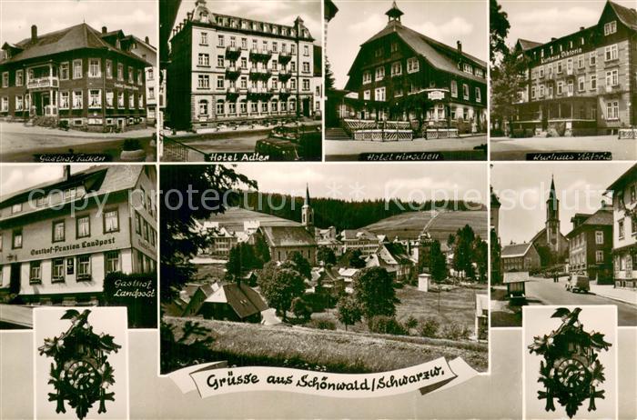 Schoenwald Schwarzwald Gasthof Falken Hotel Adler Hotel Hirschen Kurhaus Viktori