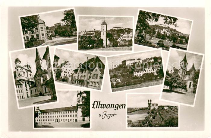 Ellwangen Jagst Orts und Teilansichten Kirchen Sanatorium