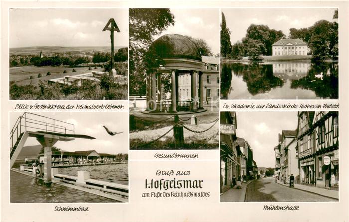 Hofgeismar Gedenkkreuz Gesundbrunnen Ev Akademie der Landeskirche Schwimmbad Mue