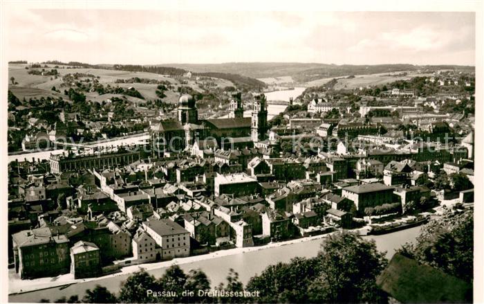 PAssAU Bayern Dreifluessestadt Panorama