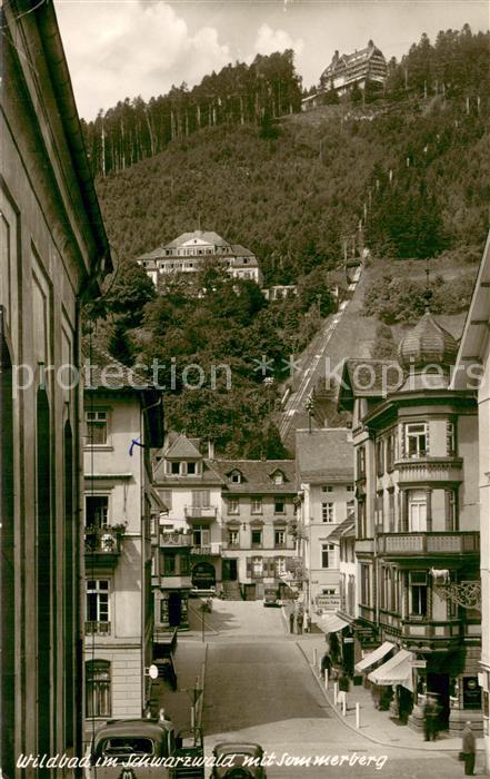 Bad Wildbad Altstadt mit Blick auf den Sommerberg