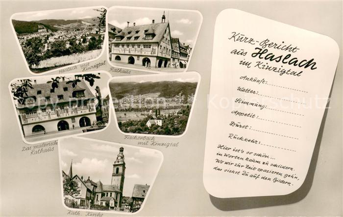 Haslach Kinzigtal Panorama Rathaus Kirche Fischerbach Kinzigtal