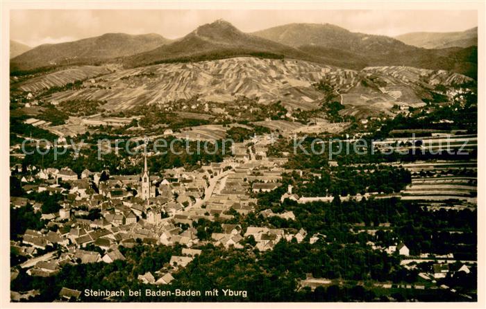 Steinbach Baden-Baden Fliegeraufnahme mit Yburg