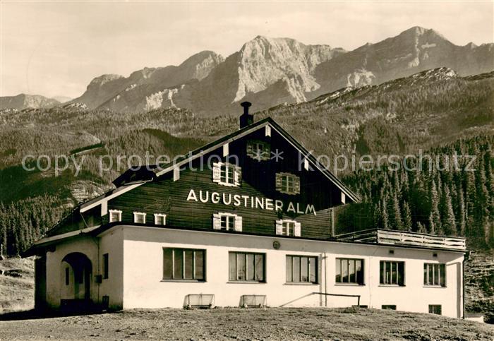Reit Winkl Winklmoos Alm Haus Augustineralm mit Loferer Steinberge