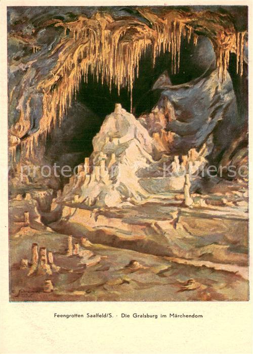 Saalfeld Saale Feengrotten Die Gralsburg im Maerchendom