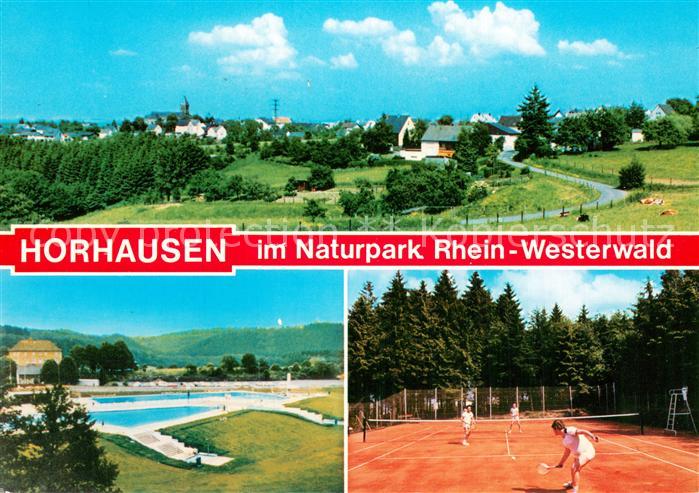 Horhausen Westerwald Panorama Freibad Tennisplatz