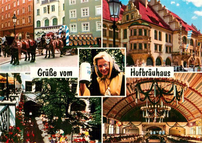 Muenchen Bayern Bierkutsche Hofbraeuhaus Gastraeume
