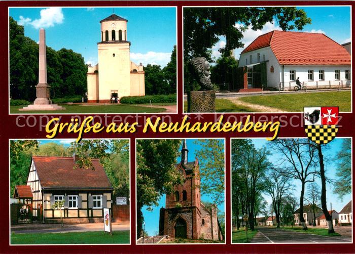 Neuhardenberg Schinkelkirche Karl Marx Denkmal Sparkasse Heimathaus Dorfkirche O