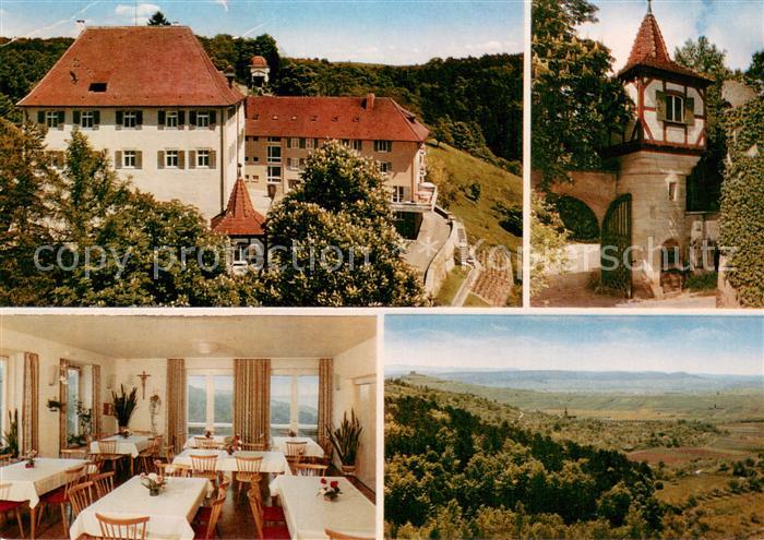 TueBINGEN BW Genesungsheim Schloss Roseck Gaststube Panorama