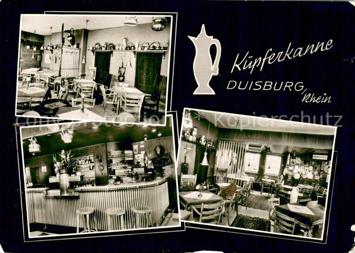 Duisburg Ruhrort Abendlokal Kupferkanne Gastraum Bar