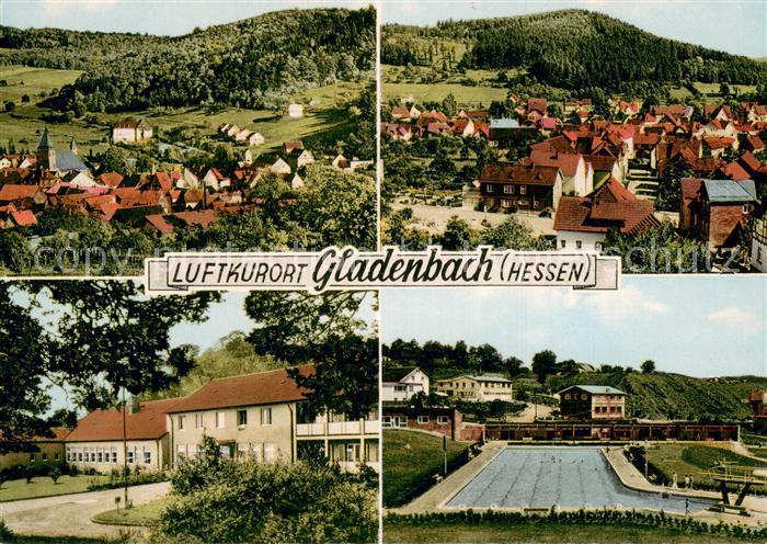 Gladenbach Hessen Teilansichten Luftkurort Freibad