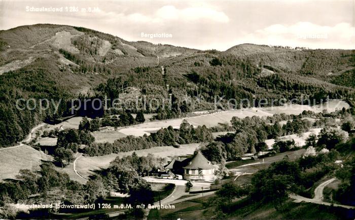 Schauinsland Fliegeraufnahme mit Bergbahn