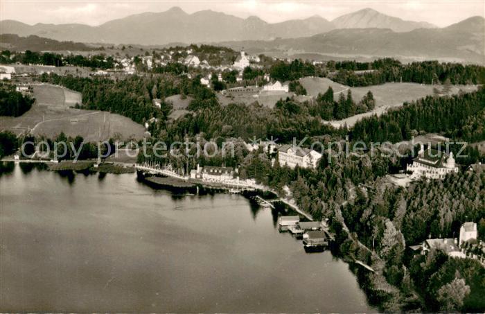 Murnau Staffelsee Fliegeraufnahme mit Waldfried St Uli und Strandbad