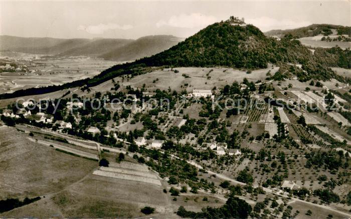 Kuessaburg Fliegeraufnahme mit Ruine Kuessaburg