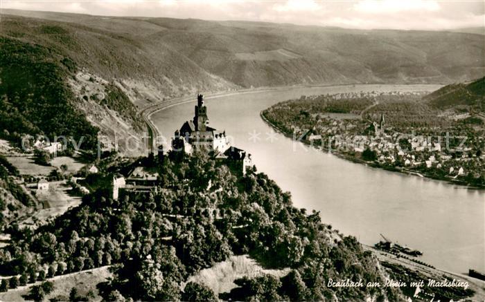 Braubach Rhein Fliegeraufnahme mit Macksburg