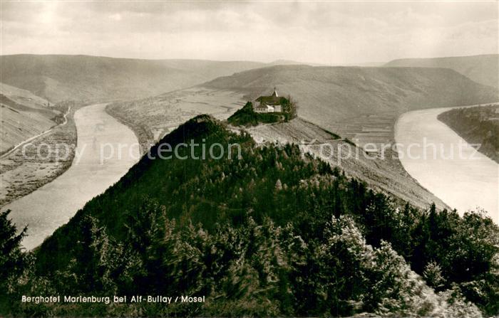 Alf Bullay Mosel Berghotel Marienburg Moseltal Fliegeraufnahme