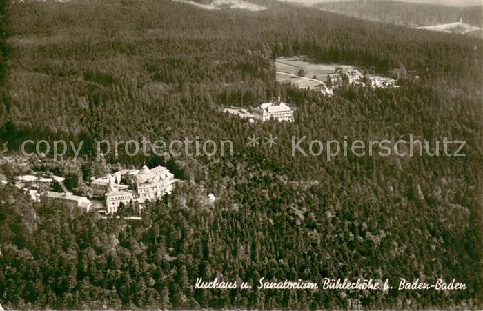 BADEN-BADEN BW Kurhaus und Sanatorium Buehlerhoehe Fliegeraufnahme