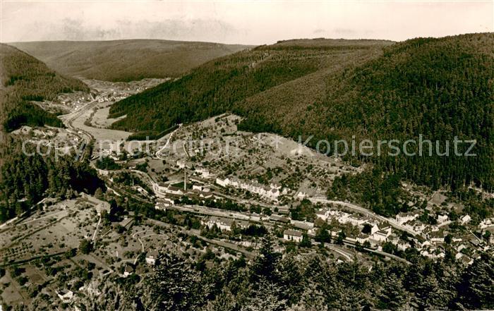 Wildbad Schwarzwald Blick vom Sommerberg ins Enztal