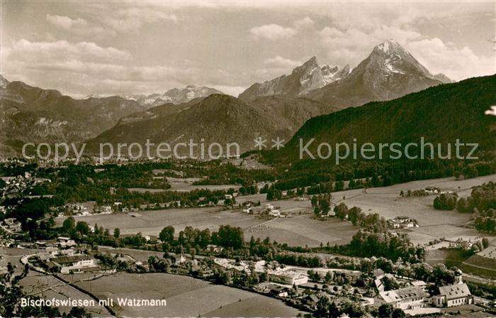 Bischofswiesen Fliegeraufnahme mit Watzmann