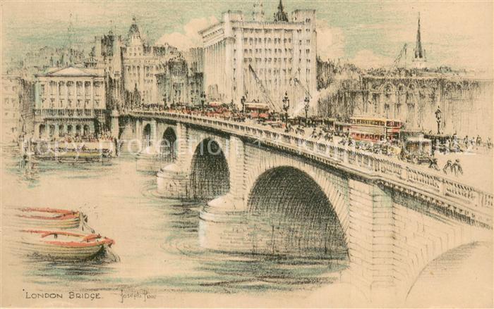 London  UK London Bridge Kuenstlerkarte