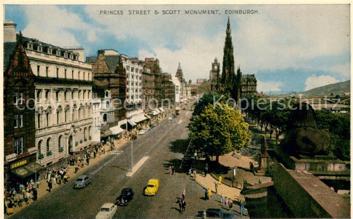 Edinburgh Scotland Princes Street and Scott Monument