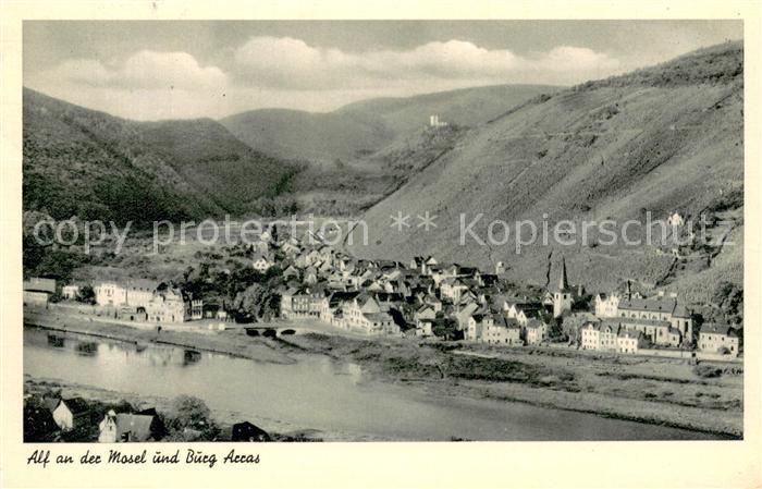 Alf Mosel Panorama mit Burg Arras