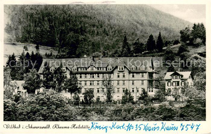 Wildbad Schwarzwald Rheuma Heilstaette
