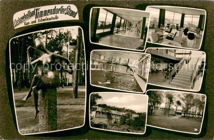 Niendorf  Ostseebad Timmendorferstrand Plastik Kur und Schwimmhalle Teilansichte