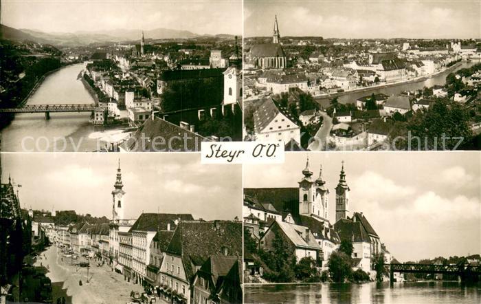 Steyr Enns Oberoesterreich Panorama Ennspartien