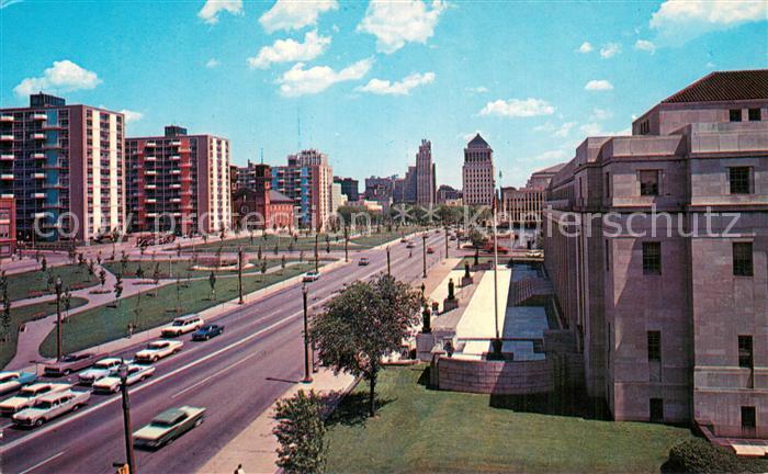 St Louis Missouri MO Market Street Plaza Square New Federal Building and Municip