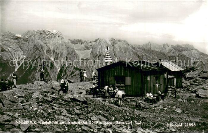 Innsbruck Tirol AT Gipfelhuette am Patscherkofel mit Bettelwurf