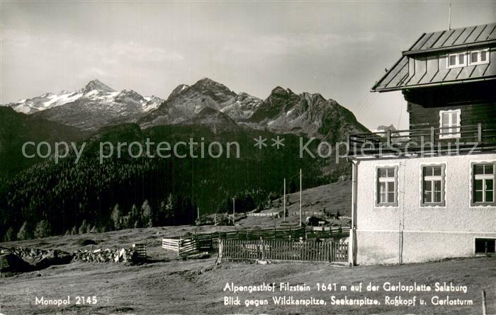 Filzstein Alpengasthof Filzstein auf der Gerlosplatte Salzburg mit Wildkarspitze